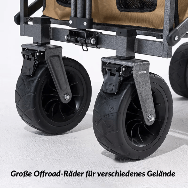 Qunature | Faltbarer Campingwagen – Stabiler Bollerwagen mit 180L Volumen, bis 150 kg belastbar